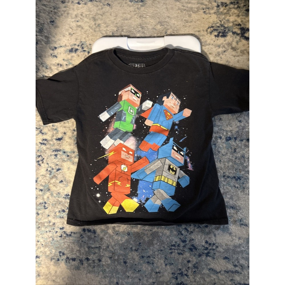 Justice League Unlimited Short Sleeve T-Shirt Boys Size M DC Comics
